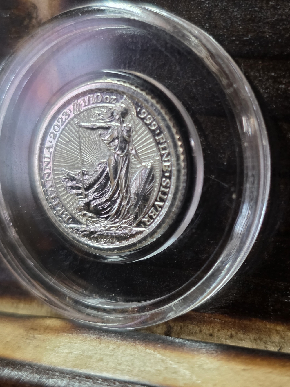 1/10 oz .999 Fine Silver Britannia Coin — Silver Tone